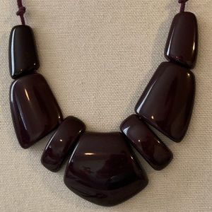 Deep purple fashion necklace